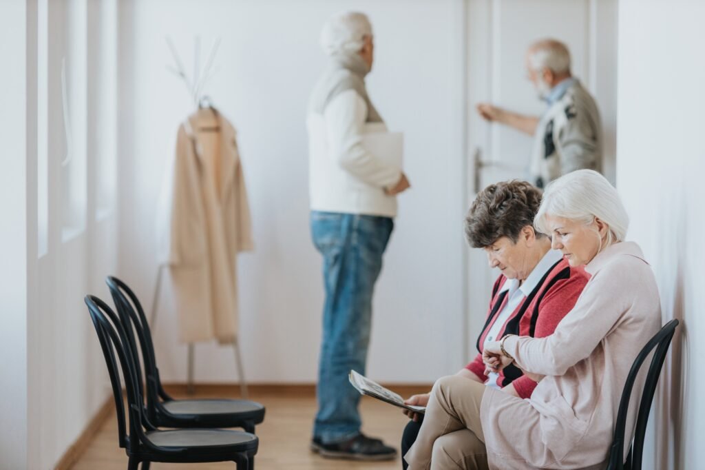 People in a clinic