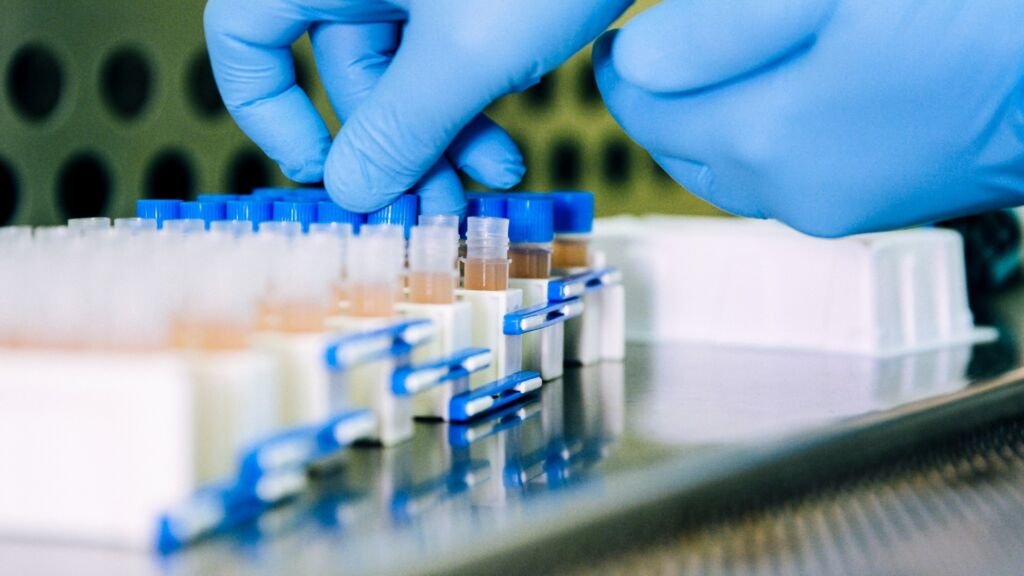 Medical professional preparing clinical wound care supplies for hospital and mobile care use